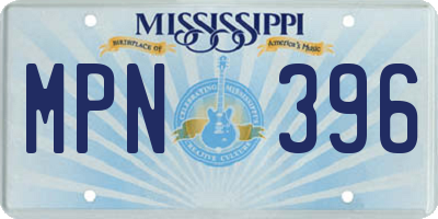 MS license plate MPN396