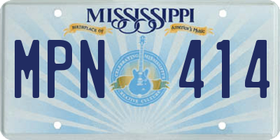 MS license plate MPN414