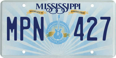 MS license plate MPN427