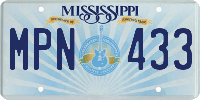 MS license plate MPN433