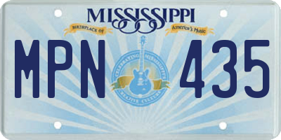 MS license plate MPN435