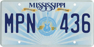 MS license plate MPN436