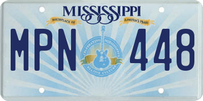 MS license plate MPN448