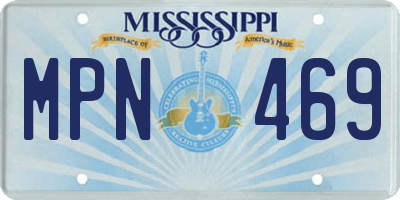 MS license plate MPN469
