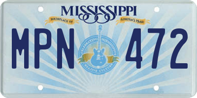 MS license plate MPN472