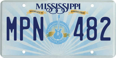 MS license plate MPN482