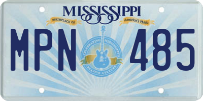 MS license plate MPN485