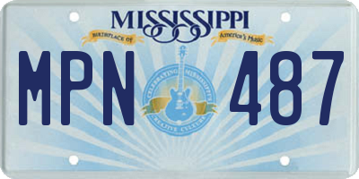MS license plate MPN487