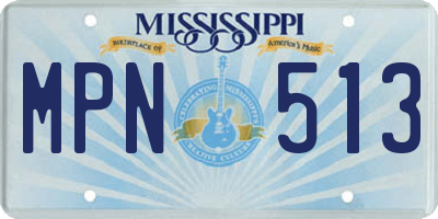 MS license plate MPN513