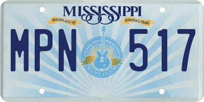 MS license plate MPN517