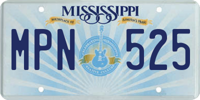 MS license plate MPN525