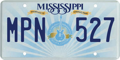MS license plate MPN527