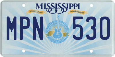 MS license plate MPN530