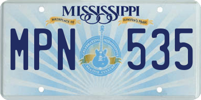 MS license plate MPN535