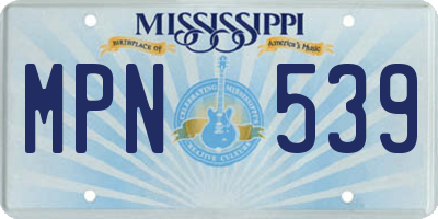 MS license plate MPN539