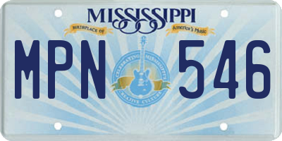 MS license plate MPN546