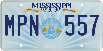 MS license plate MPN557