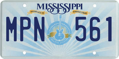 MS license plate MPN561