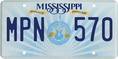 MS license plate MPN570