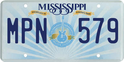 MS license plate MPN579