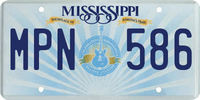 MS license plate MPN586
