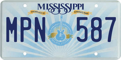 MS license plate MPN587