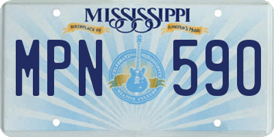 MS license plate MPN590