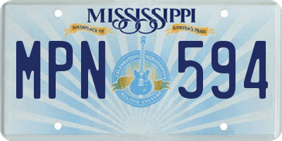 MS license plate MPN594