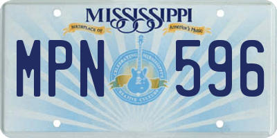 MS license plate MPN596