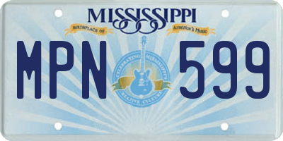 MS license plate MPN599