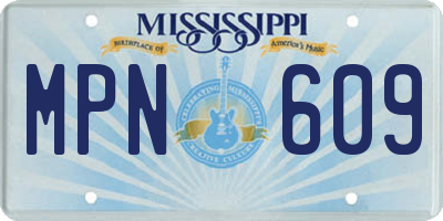 MS license plate MPN609