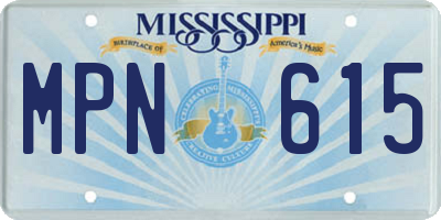 MS license plate MPN615