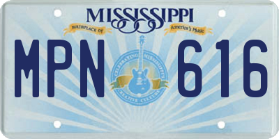 MS license plate MPN616