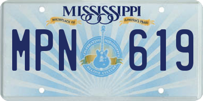 MS license plate MPN619