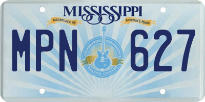 MS license plate MPN627