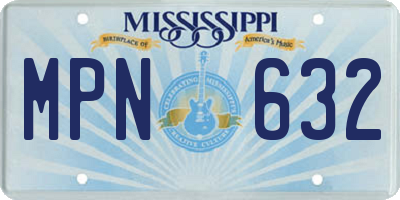 MS license plate MPN632
