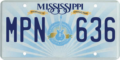 MS license plate MPN636