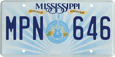 MS license plate MPN646