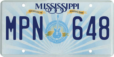 MS license plate MPN648