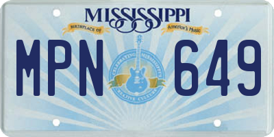 MS license plate MPN649