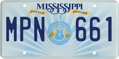 MS license plate MPN661