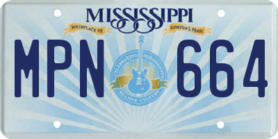 MS license plate MPN664