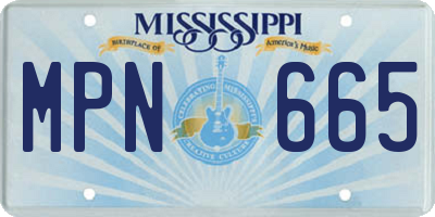 MS license plate MPN665