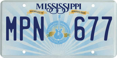 MS license plate MPN677