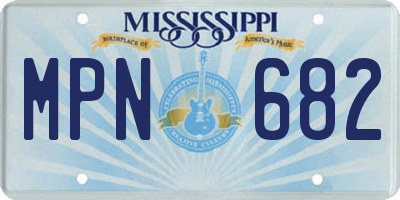 MS license plate MPN682