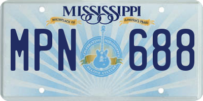 MS license plate MPN688