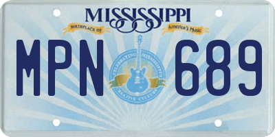 MS license plate MPN689