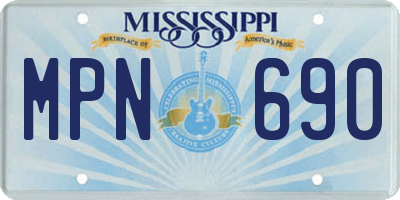 MS license plate MPN690