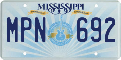 MS license plate MPN692