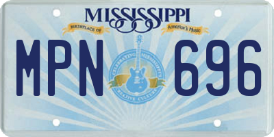 MS license plate MPN696